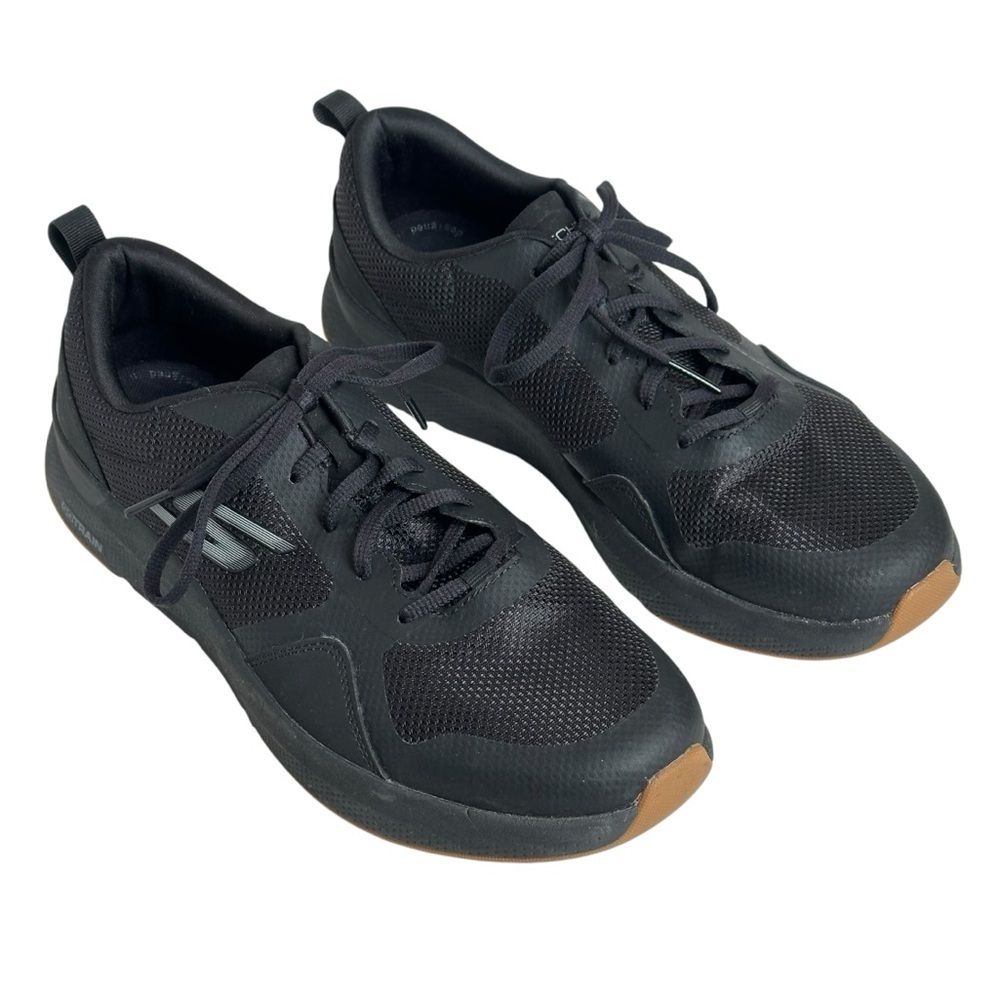 Skechers Size 10 Air Cooled Goga Mat Sneakers 220161 Black Lightweight